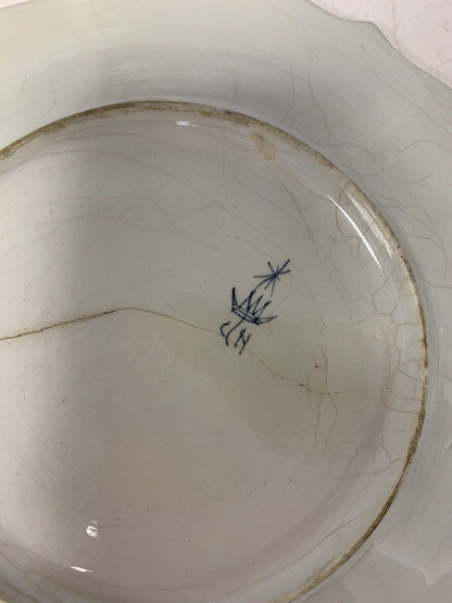 4 piatti in ceramica decorati a mano