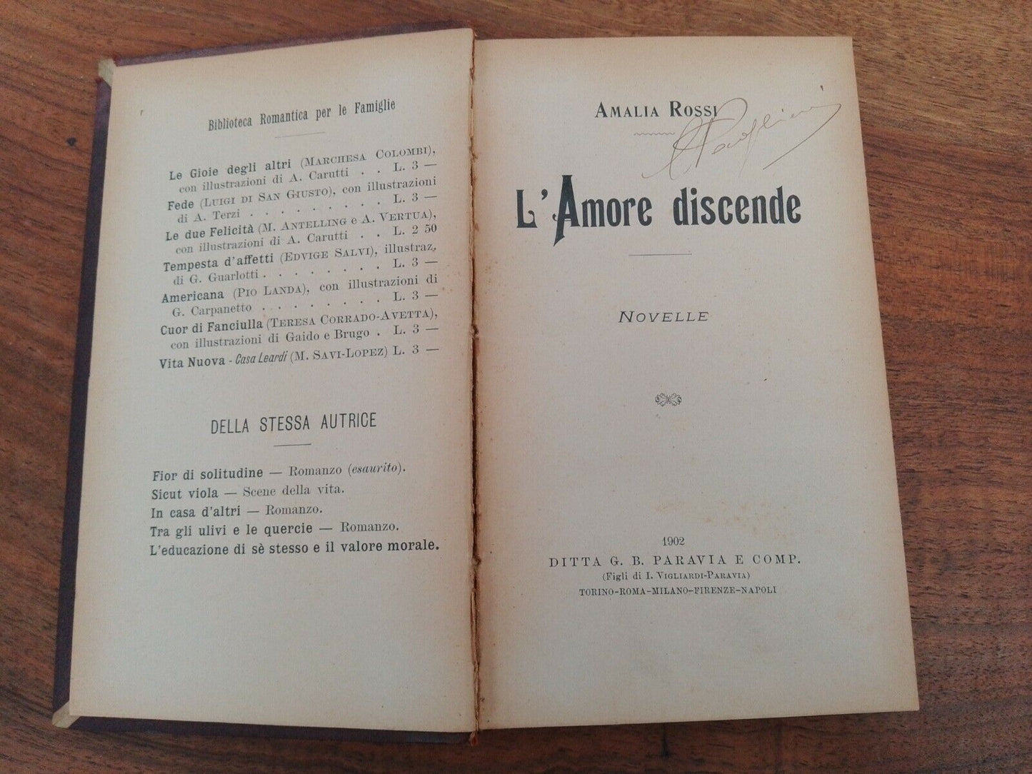 Novelle di Amalia Rossi, Paravia, 1902 Rarissimo