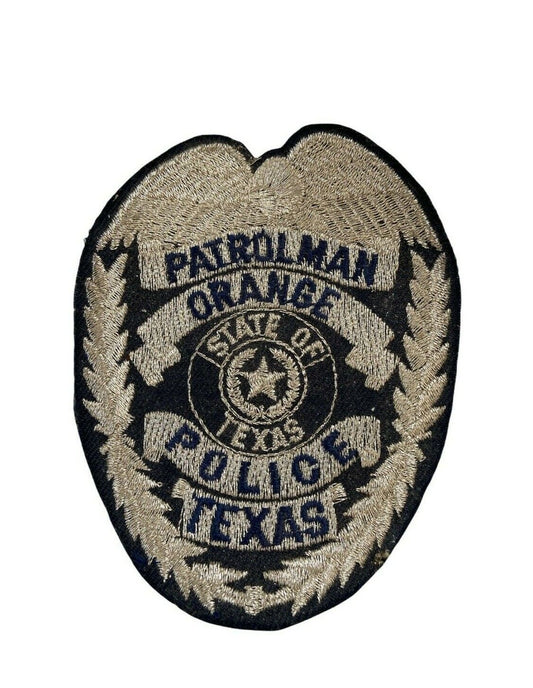 Patch for clothes - Patrolman orange police texas