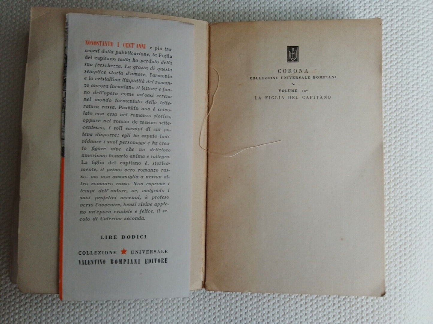 La figlia del capitano, Pushkin, Bompiani 1942