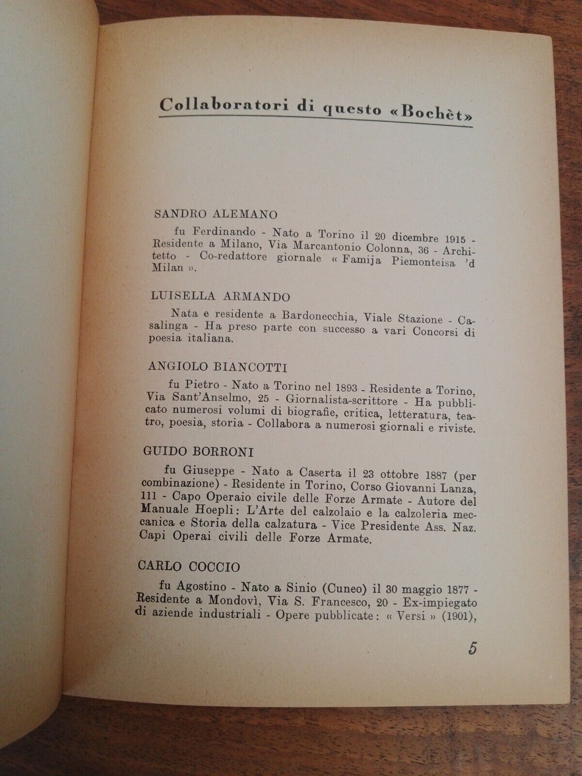 'L BOCHET - Concors 'd Poesia Piemonteisa "Nino Costa" -6 piccoli volumi 1951-59