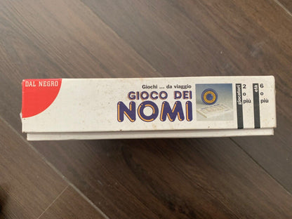 Gioco da viaggio vintage - Il gioco dei nomi