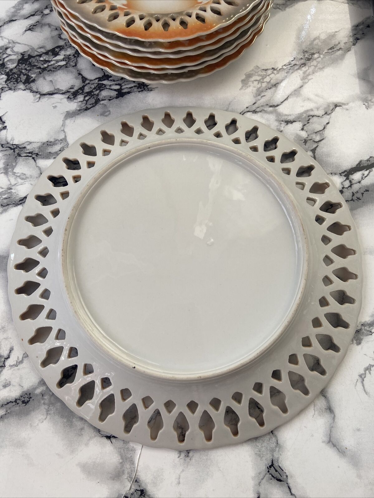 Glamor Serving Plate Service - Orange Pearl Effect