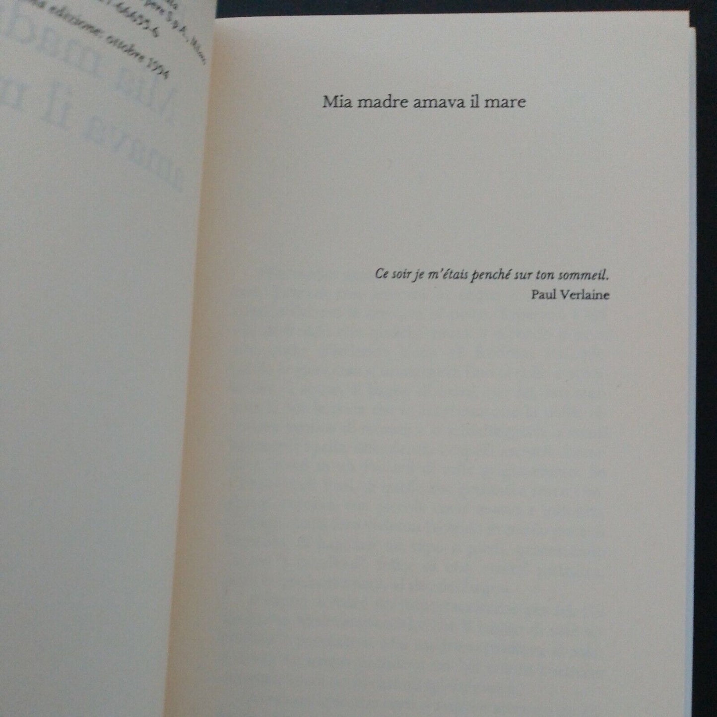 MIA MADRE AMAVA IL MARE, Enzo Siciliano, Rizzoli, 1994