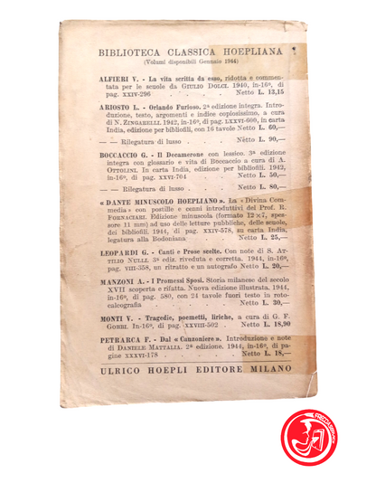 LA DIVINA COMMEDIA - DANTE ALIGHIERI, 1943