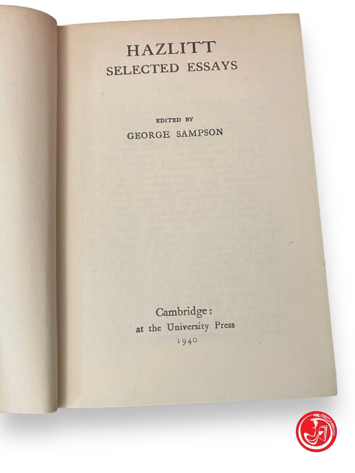 Hazlitt selected essay - G. Sampson, Cambridge 1940