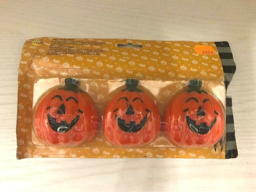 CANDELE HALLOWEEN ZUCCA SET 3 PEZZI