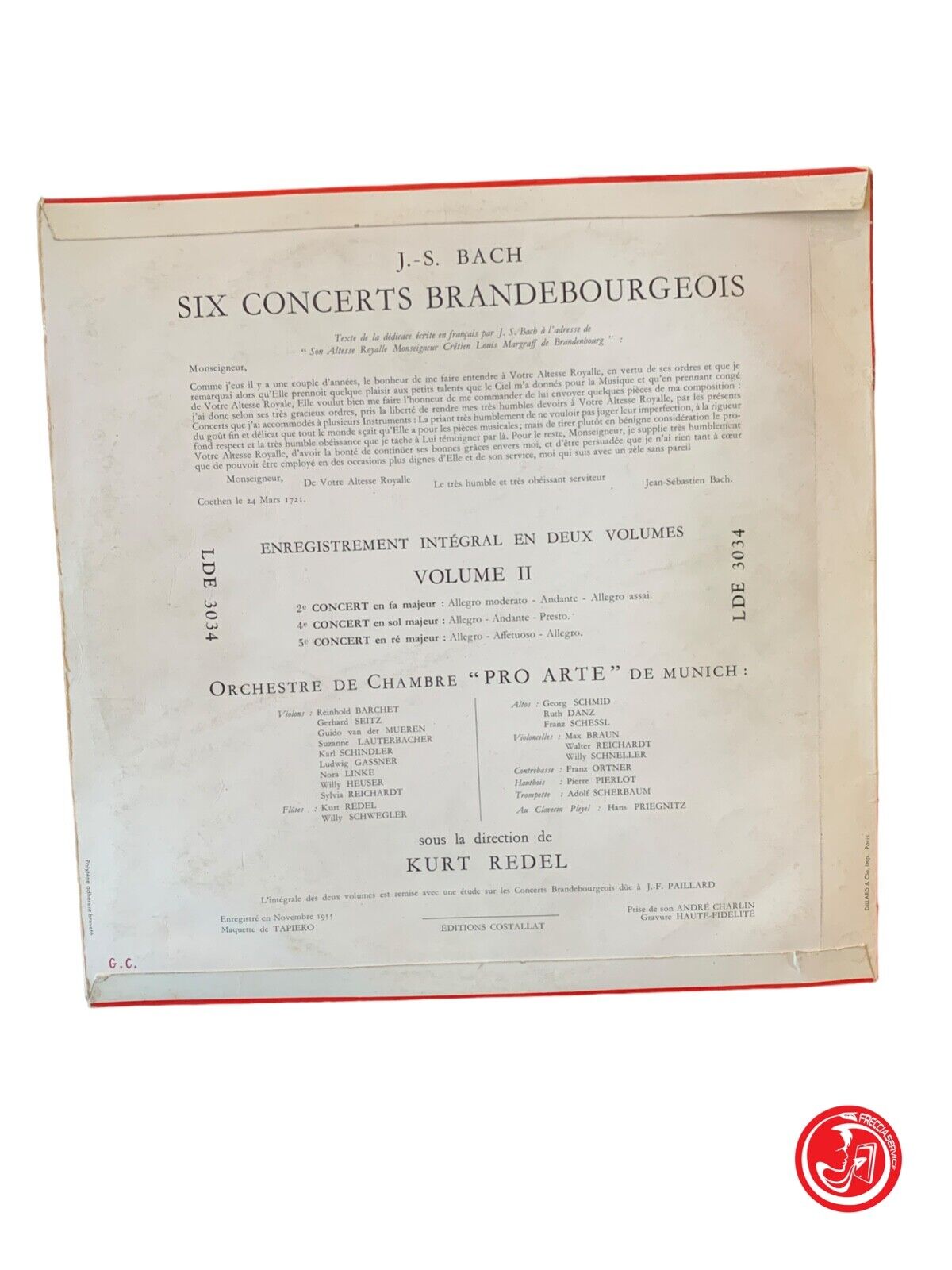 L'Orchester De Chambre Pro Arte De Munich–Six Concerts Brandebourgeois (Vol.2