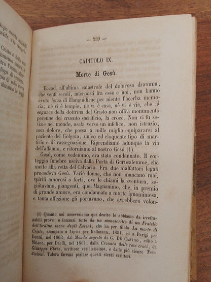 La vita di Gesù Cristo per G. Valerani, 1869 RARO