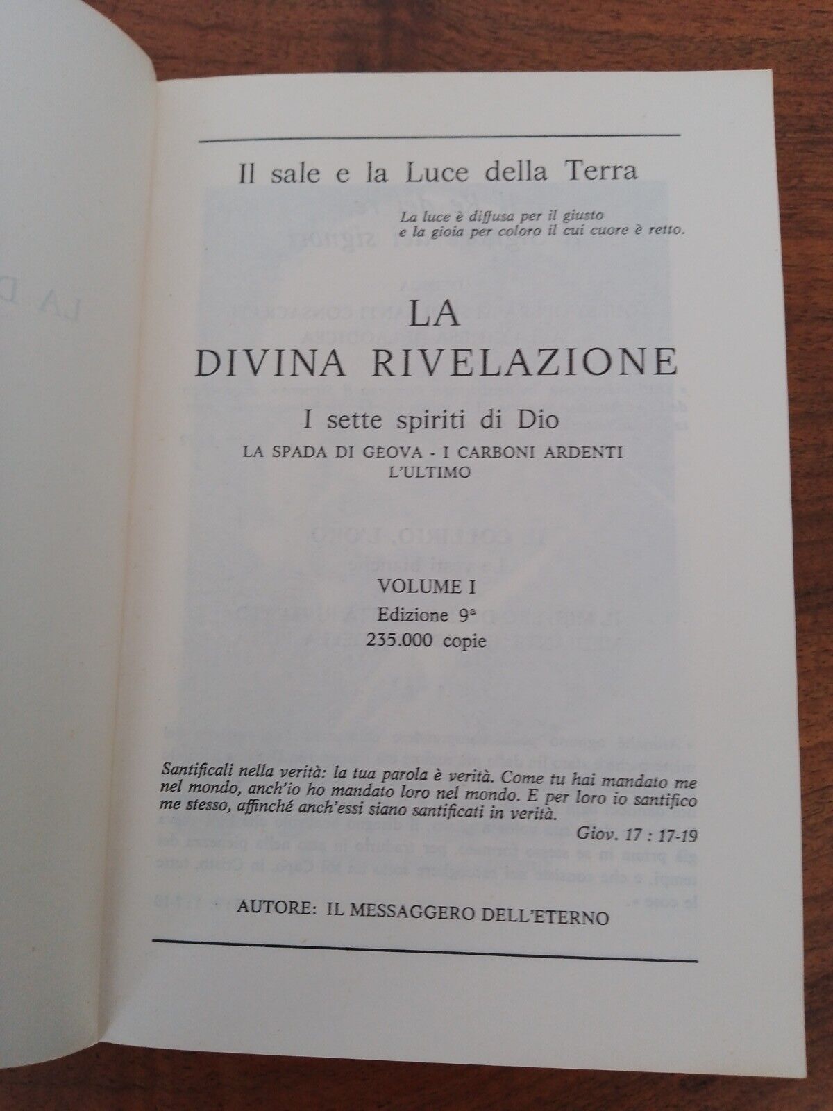 Divine Revelation, The Seven Spirits of God, 1984