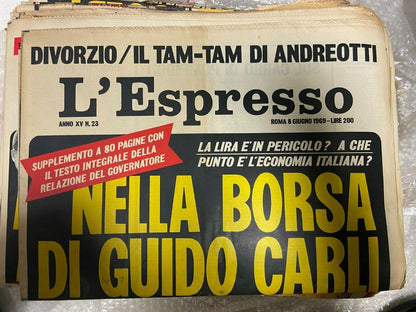 L'Espresso -  giornali antichi - anni '69/'71/'72/'73