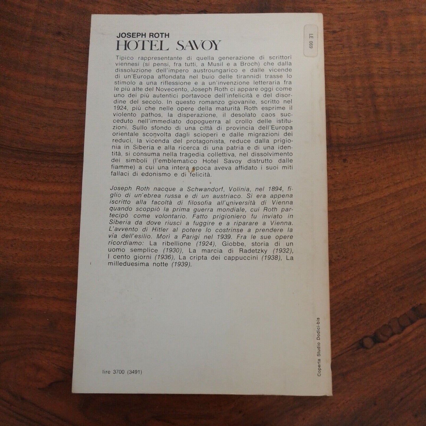 Hôtel Savoy, J. Roth, Vallecchi 1977