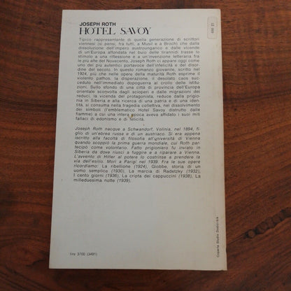 Hôtel Savoy, J. Roth, Vallecchi 1977