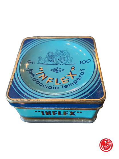 Scatola di latta vintage Inflex 100gr