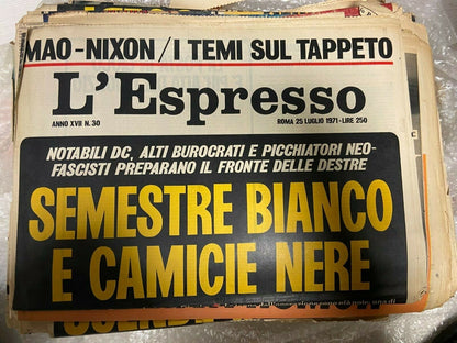 L'Espresso -  giornali antichi - anni 60/70/80