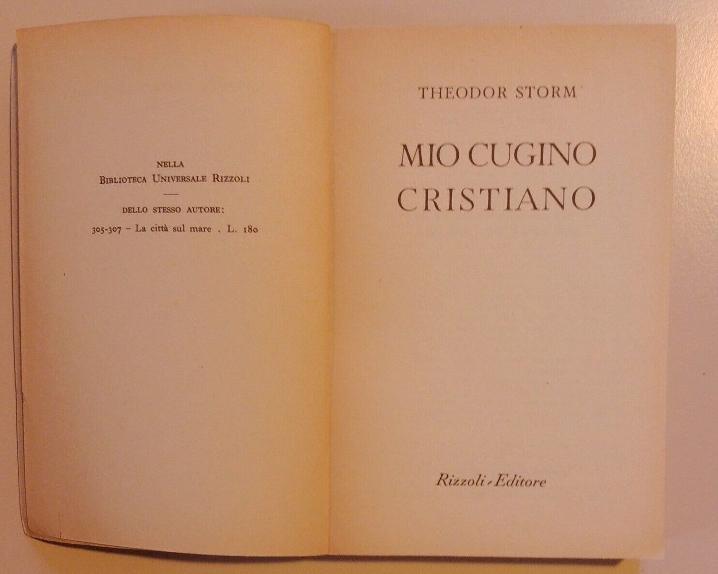 Theodor Storm - Mio cugino Cristiano / Bur 592-594   [Rizzoli, 1953]