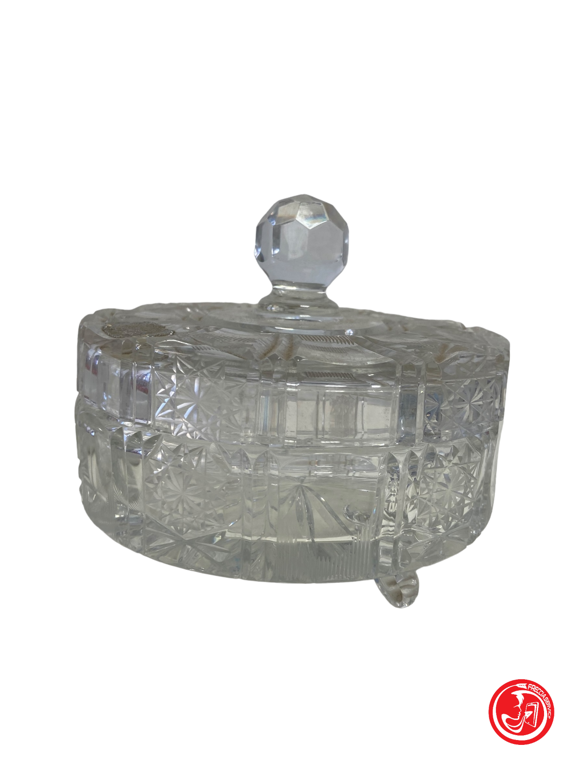 Glass storage container with lid