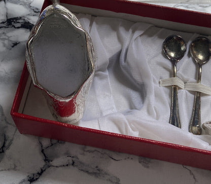 Silver Plated Bugatti Swans + Spoons