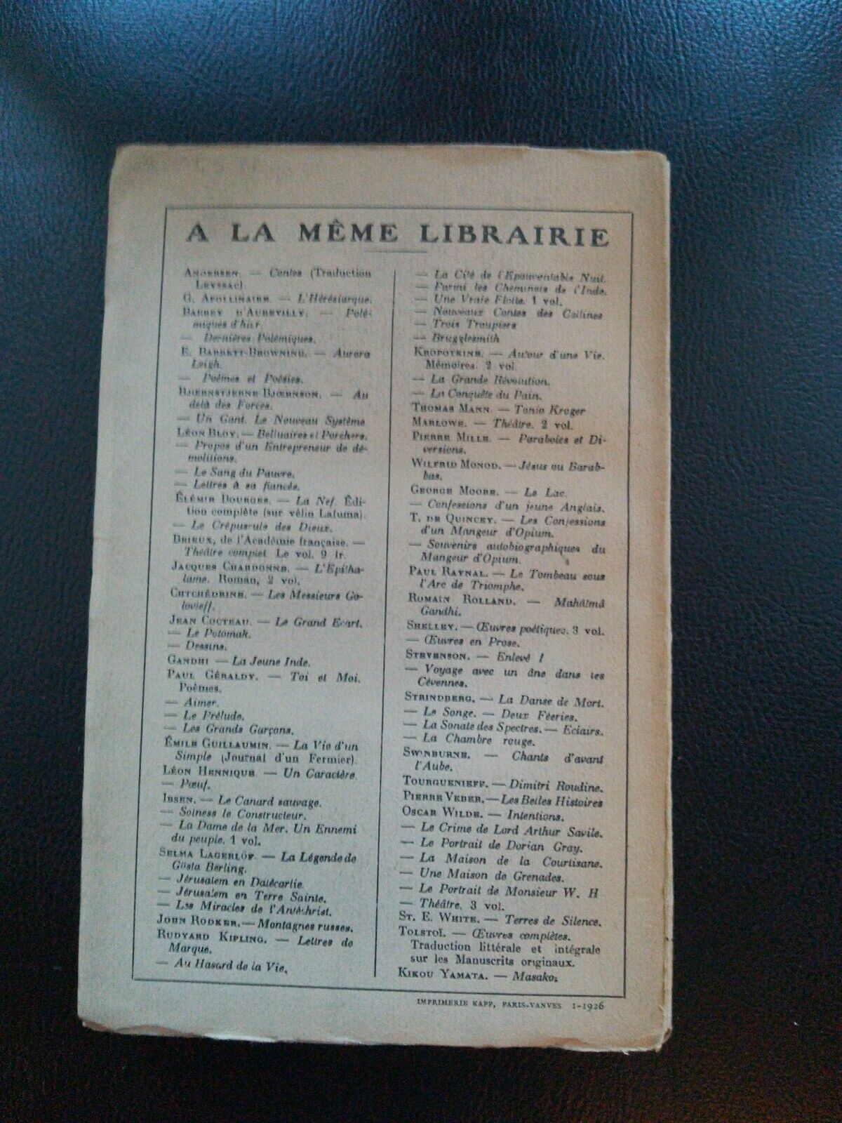 Les jeux d'enfants, Y. Hirn, Librairie Stock