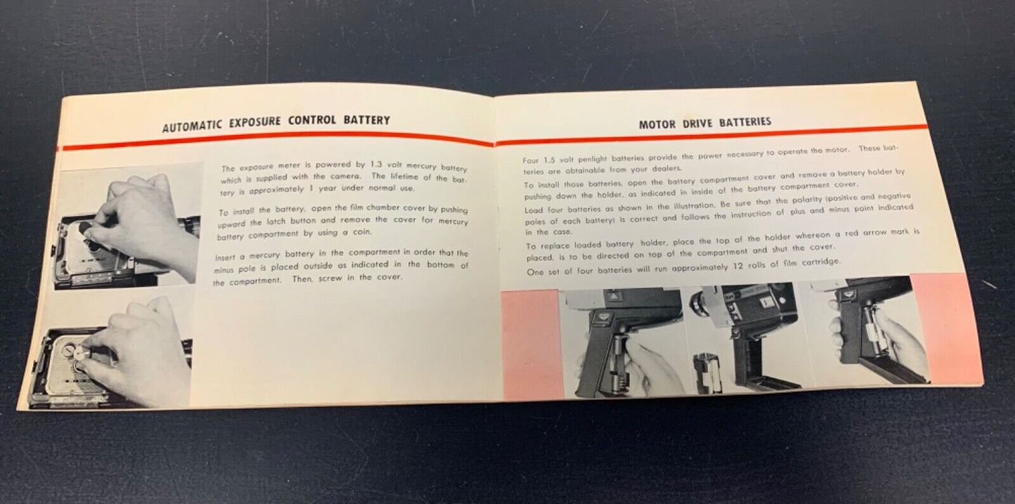 Vintage Super 8 Dart Chinon instruction booklet 