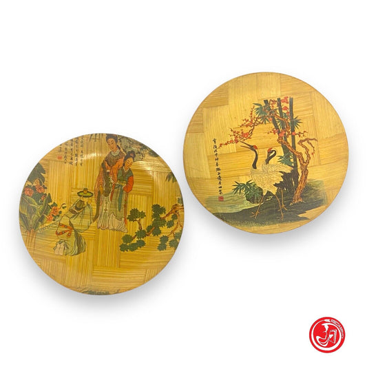 Pair of bamboo plates - Made in Taiwan 