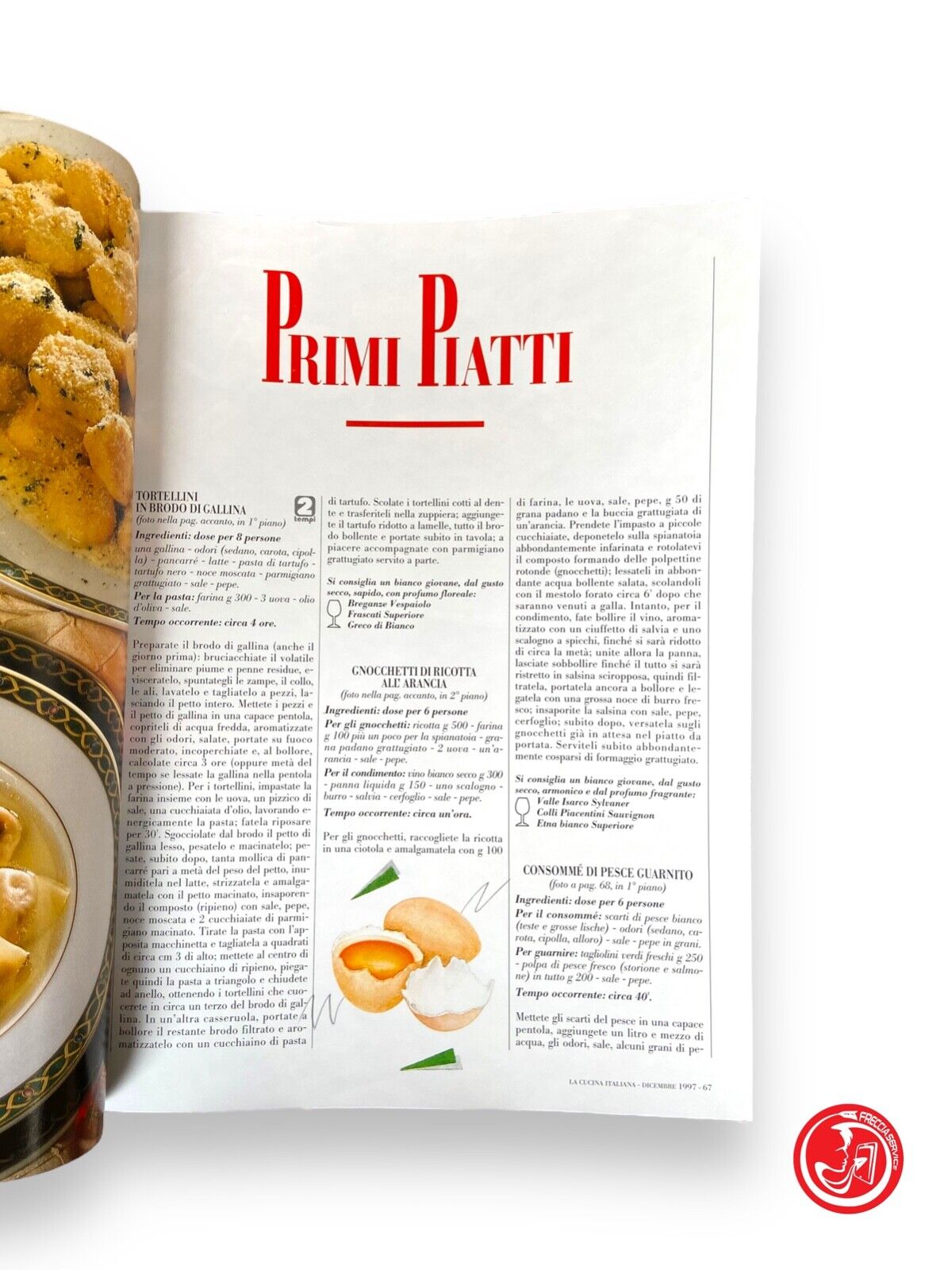 Italian cuisine - years 1990, 1991, 1992, 1993, 1994, 1995, 1996, 1997