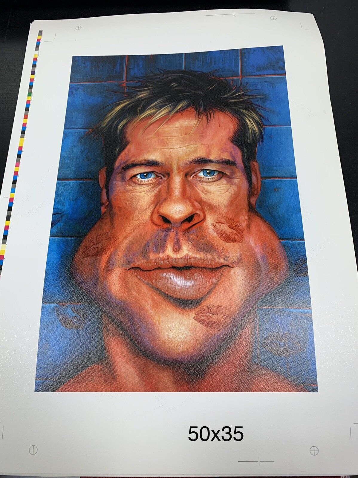 Tirages caricaturaux de Brad Pitt 50x35