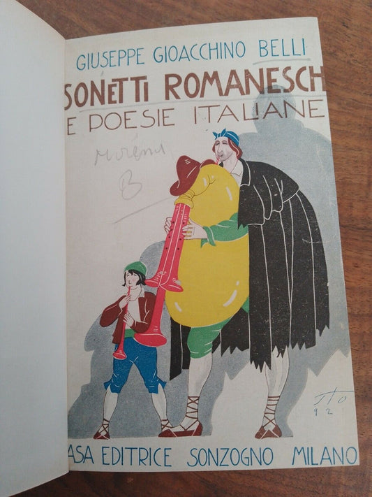 Sonetti romaneschi e Poesie Italiane, G.G. Belli, Sonzogno,