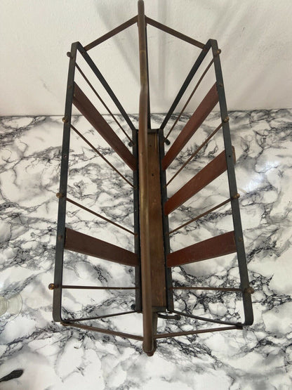 Wood and iron magazine rack