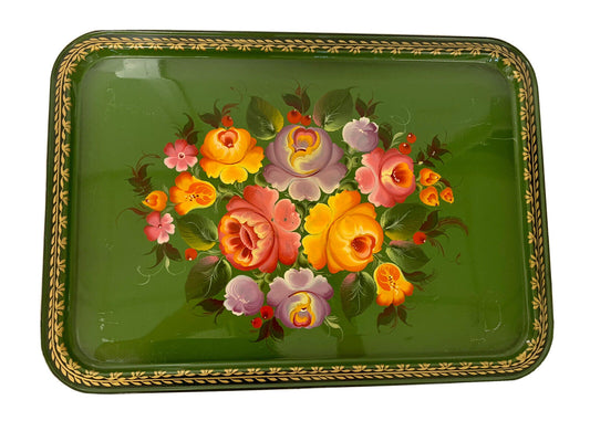 Vintage hand-painted Oth tray n.8