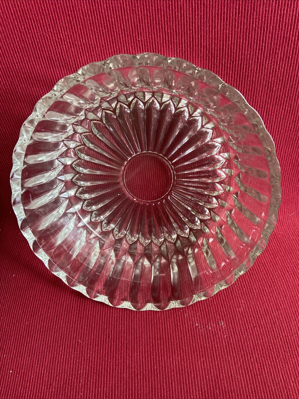 Plateau et 6 tasses en verre cristal